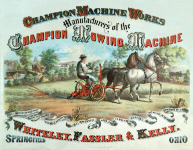 Champion Machine Works Mowing Advertisement Image